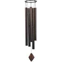 FC Design - 50" Long Dark Brown Metal Tubes Traditional Wind Chime Outdoor Patio or Garden Hanging Decoration - Multi-Color