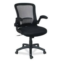 Alera - EB-E Series Swivel/Tilt Mid-Back Mesh Chair, Supports Up to 275 lb, 18.11" to 22.04" Seat Height - Black