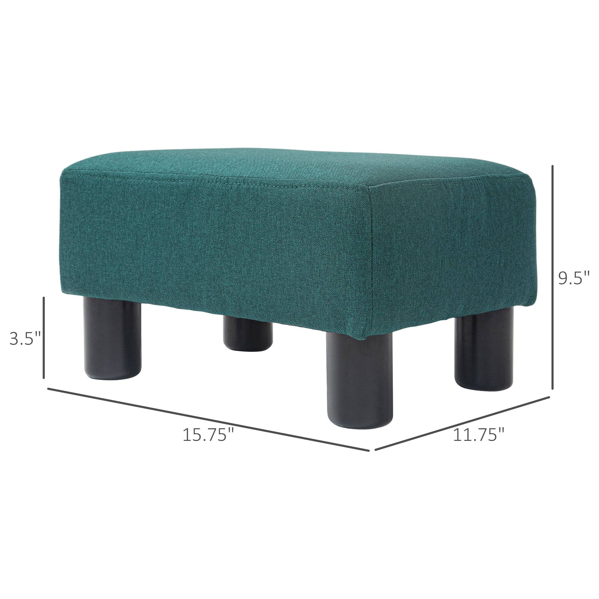 Homcom Ottoman Foot Rest, Small Foot Stool with Linen Fabric