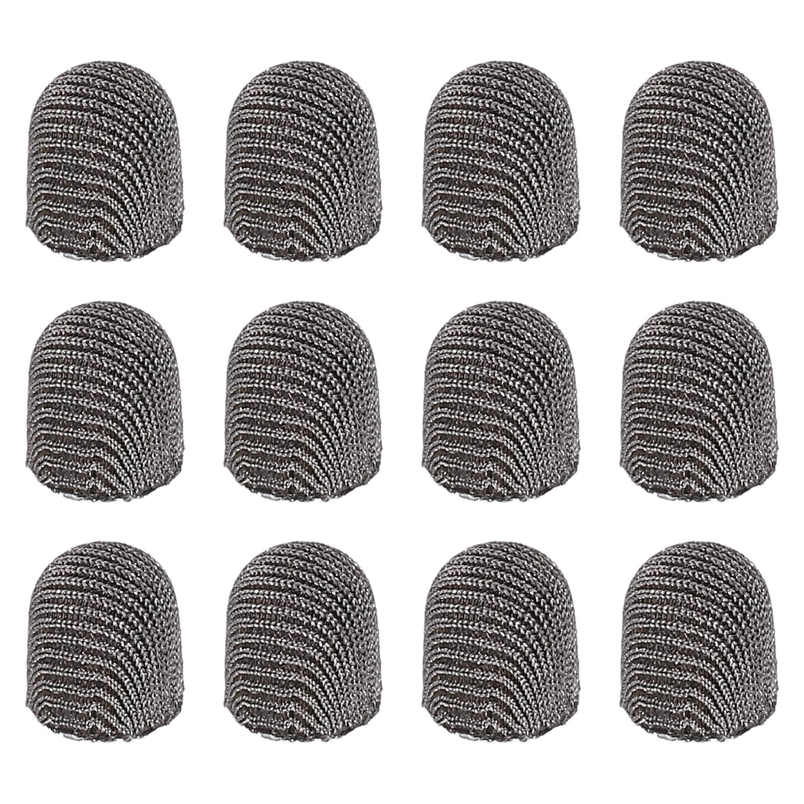Front. Unique Bargains - 12pcs 5mm Mesh Fiber Replacement Tips for Capacitive Stylus Pen for Tablets Phones - Gray.