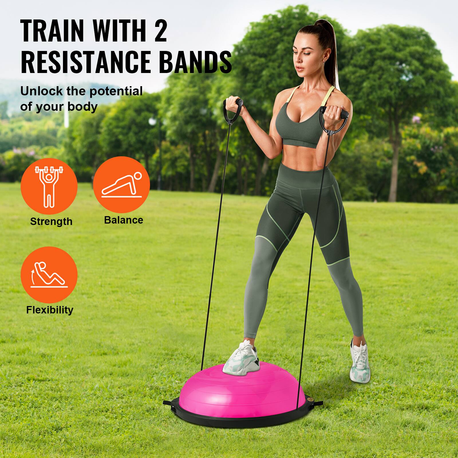 TRAIN WITH 2 RESISTANCE BANDS
Unlock the potential of your body
Strength
Balance
Flexibility