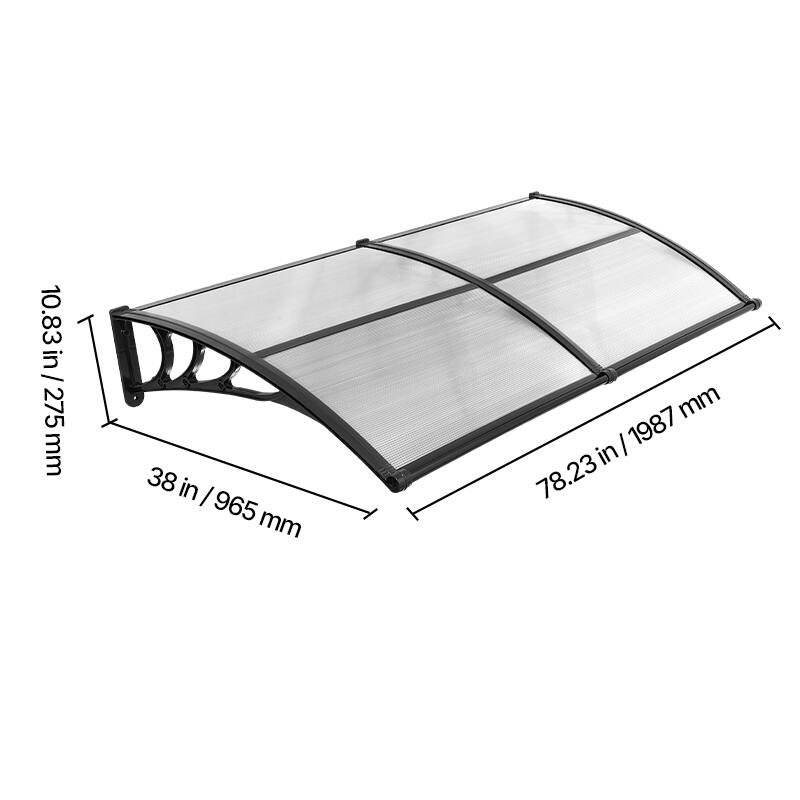 10.83 in / 275 mm  
38 in / 965 mm  
78.23 in / 1987 mm