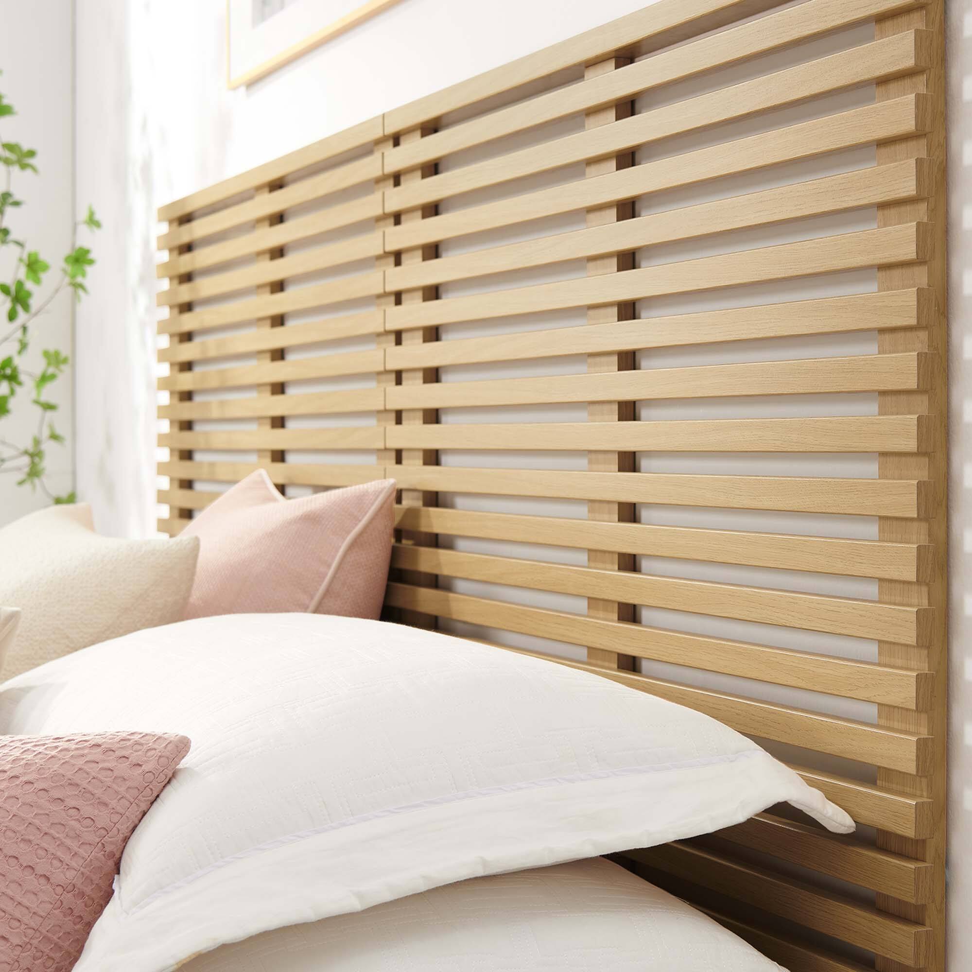 Alt View 3. Modway - Render Wall Mount King Headboard by Modway - Brown.