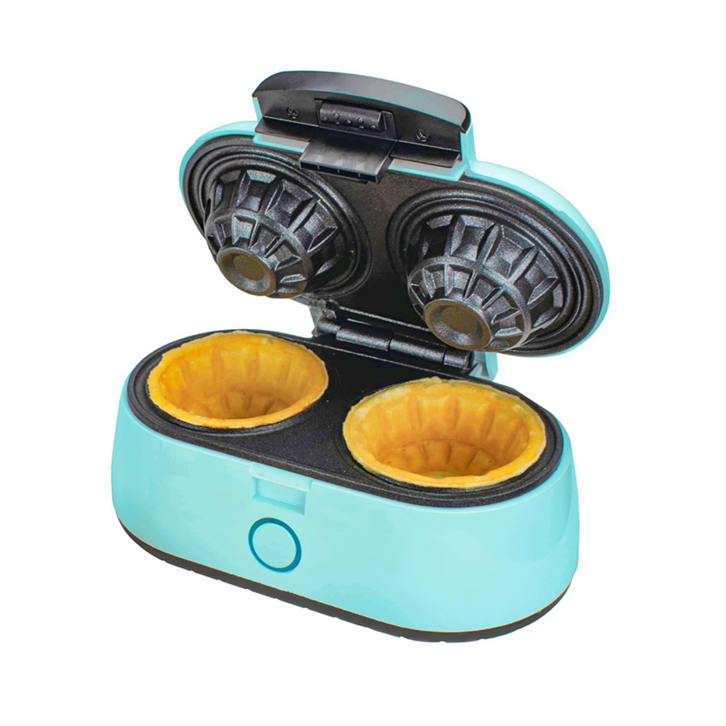Brentwood - Double 3.5 Inch Waffle Bowl Maker - Blue