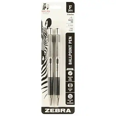 MEET ZEN
3 Series
F
301
BLACK
0.7mm
FINE POINT
BALLPOINT PEN
1 (DO RN)
ZEBRA