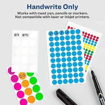 Handwrite Only  
Works with most pen, pencils or markers.  
Not compatible with laser or inkjet printers.  

8/11 8/15  

C-1 C-2  

MAR
