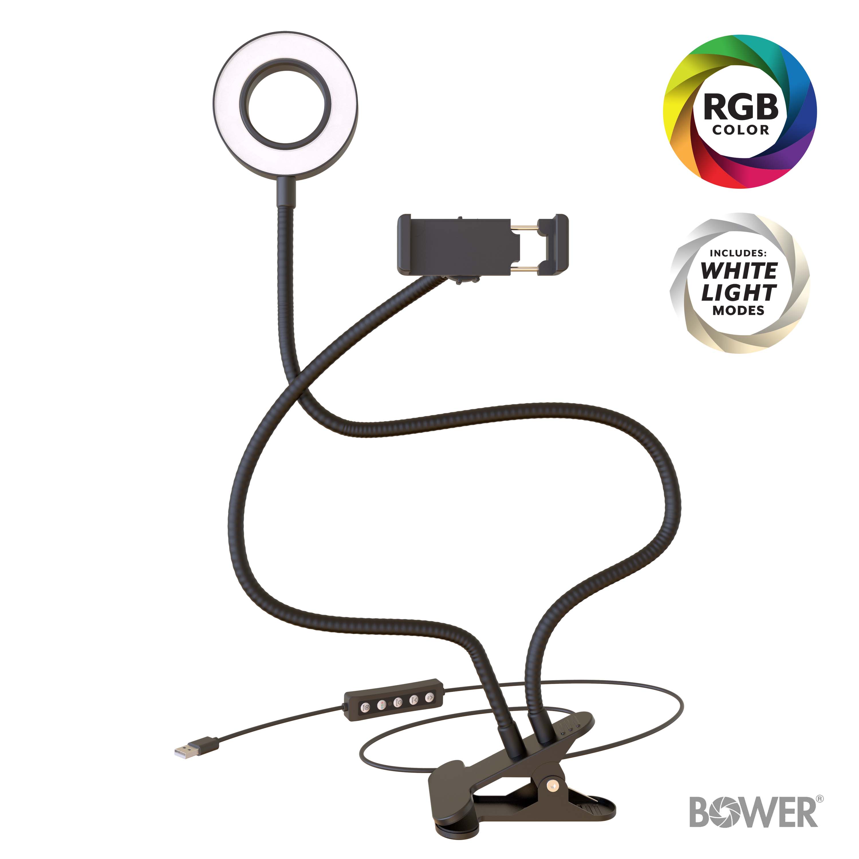 RGB COLOR  
INCLUDES: WHITE LIGHT MODES  
BOWER
