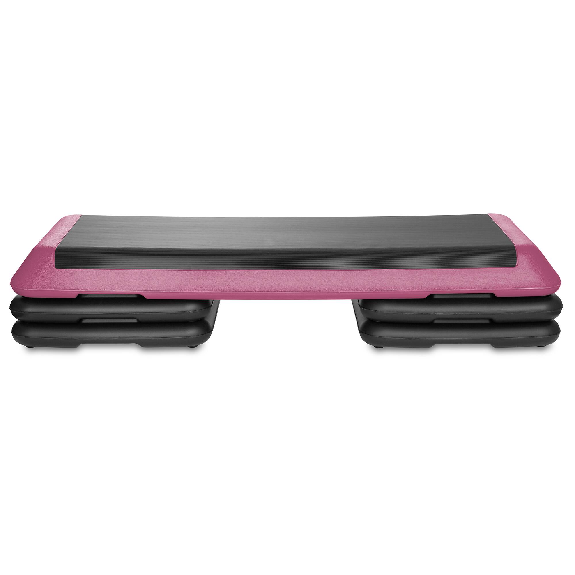 Alt View 1. Philosophy Gym - Aerobic Exercise Adjustable Step Platform Health Club Size w/ 4 Risers - Pink.