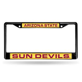 Rico Industries - Arizona State Sun Devils Black Metal Laser Cut License Plate Frame - Multi