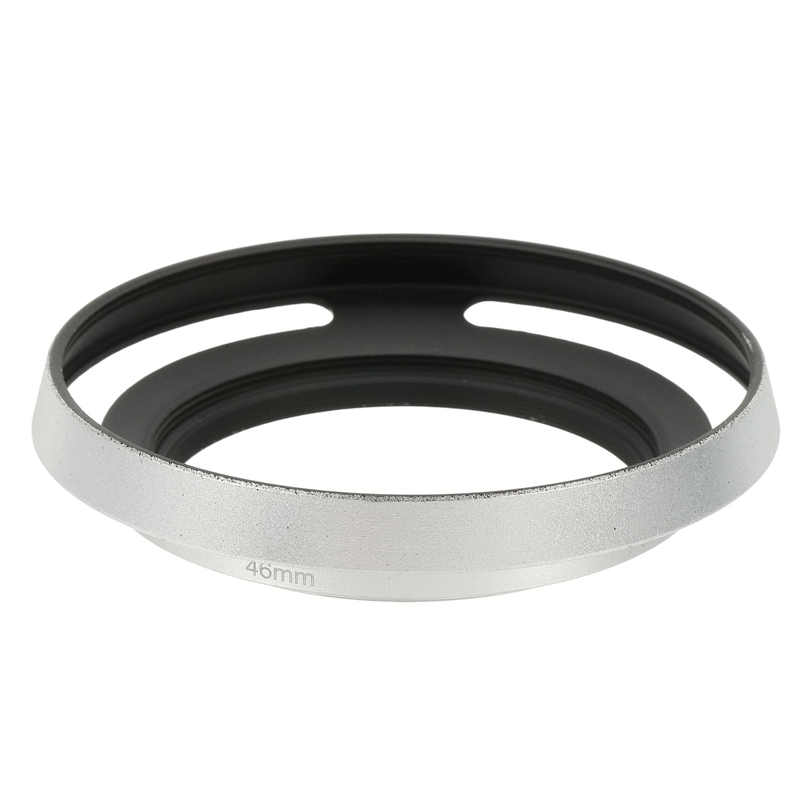 Unique Bargains - 46mm Lens Hood, Universal Metal Thin Hollow Curved Screw-in Vented Lens Hoods for Fujifilm for Pentax - Silver