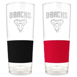 Great American Products - Arizona Diamondbacks 22oz. Logo Score Pint Glass Two-Piece Set - Multicolor