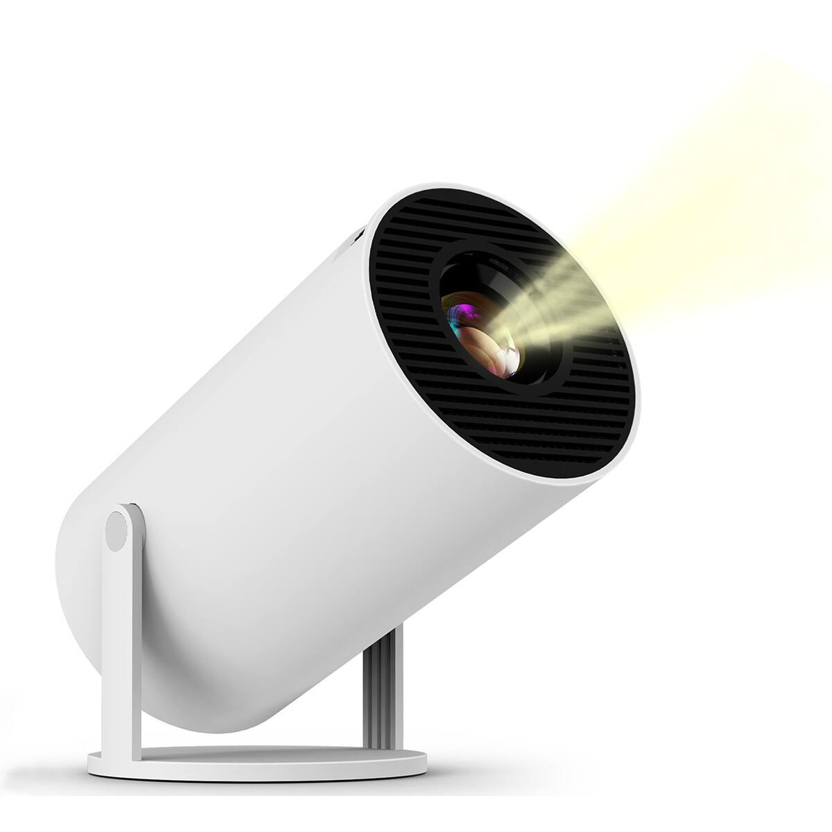 Front. BESTSKI - BESTSKI Portable Projector, 1080P HD, Wi-Fi 6, 4K Supported, Auto Keystone, White - white.