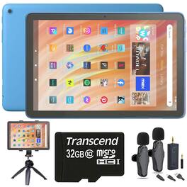 Amazon - Fire HD 10 64GB 10.1" Tablet 13th Gen 2-Person Lavalier Mic Set - Ocean