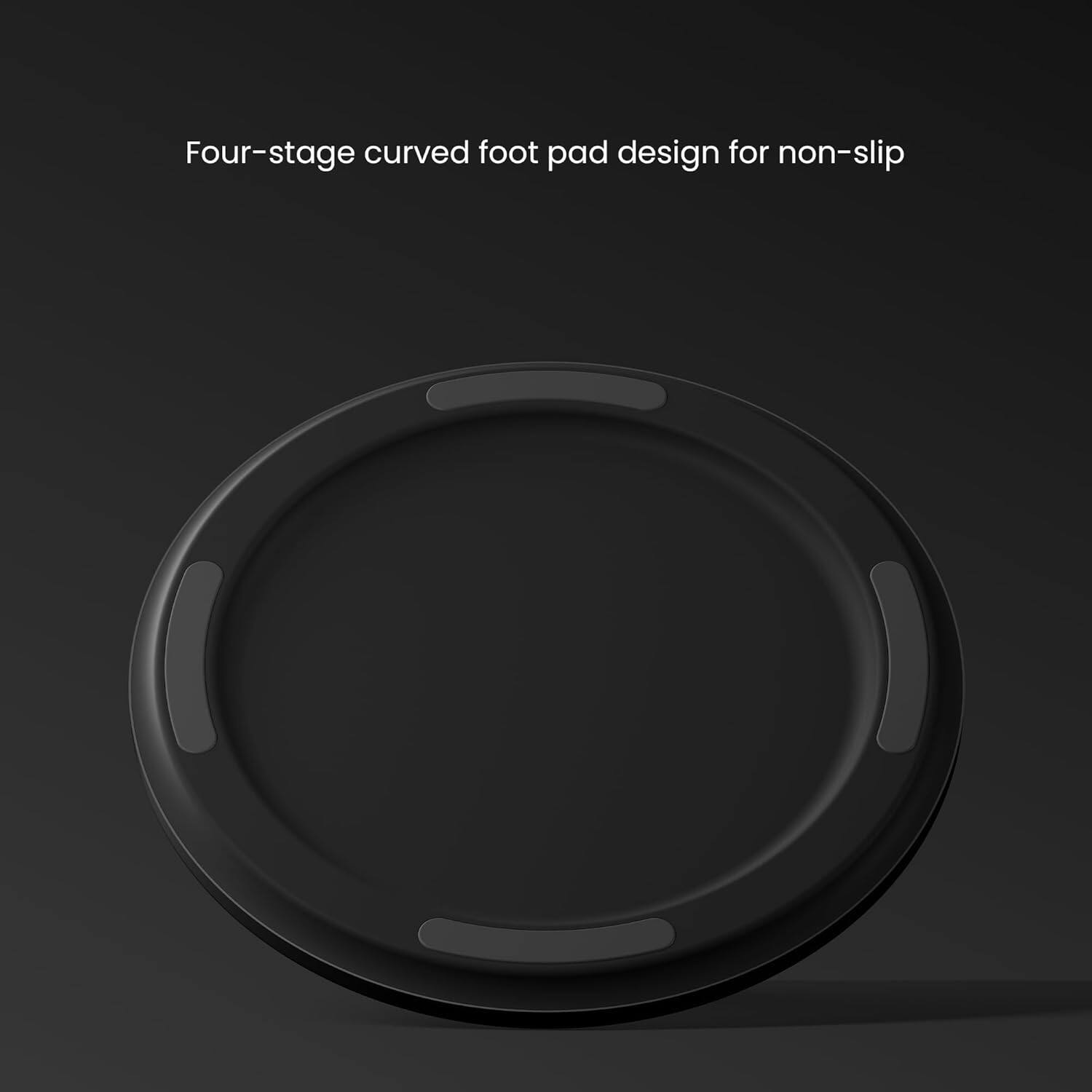 Four-stage curved foot pad design for non-slip