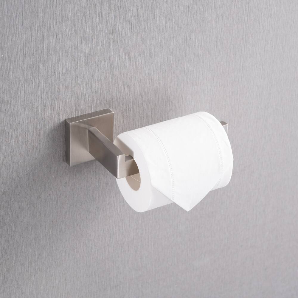 Back. JUJABU - 4- Piece Bathroom Hardware Set Brushed Nickel - Brushed Nickel.