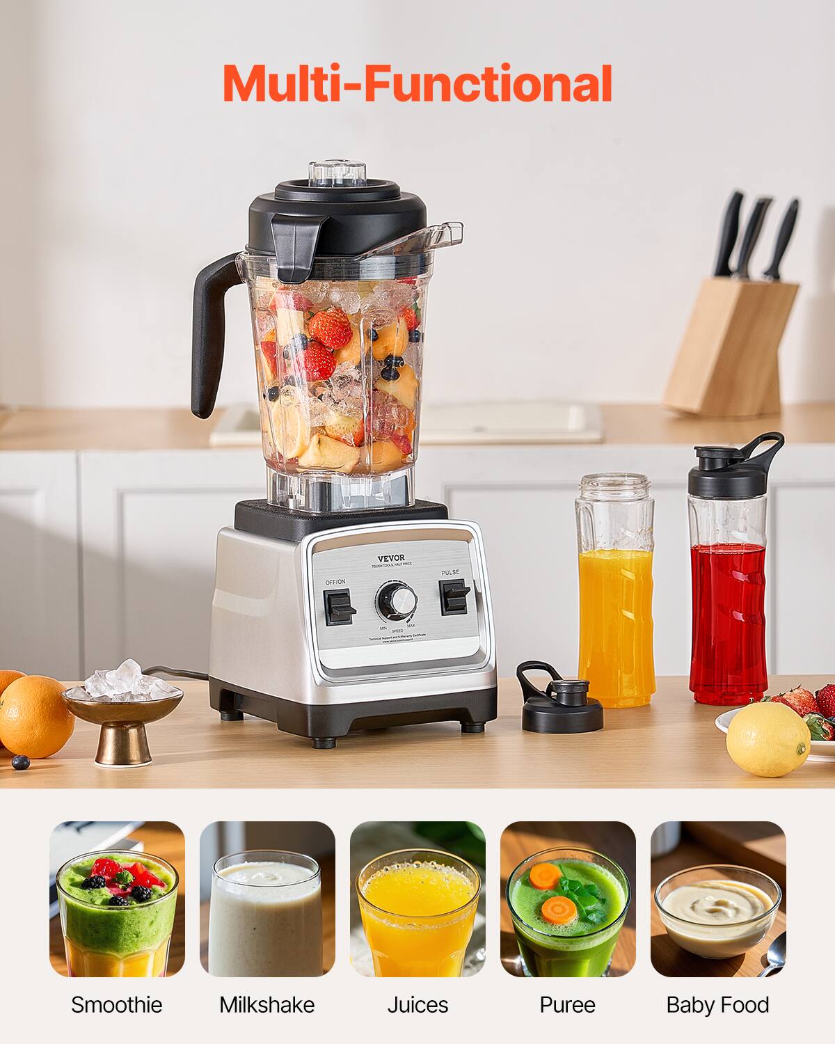 Multi-Functional VEVOR PULSE OFFION Smoothie Milkshake Juices Puree Baby Food