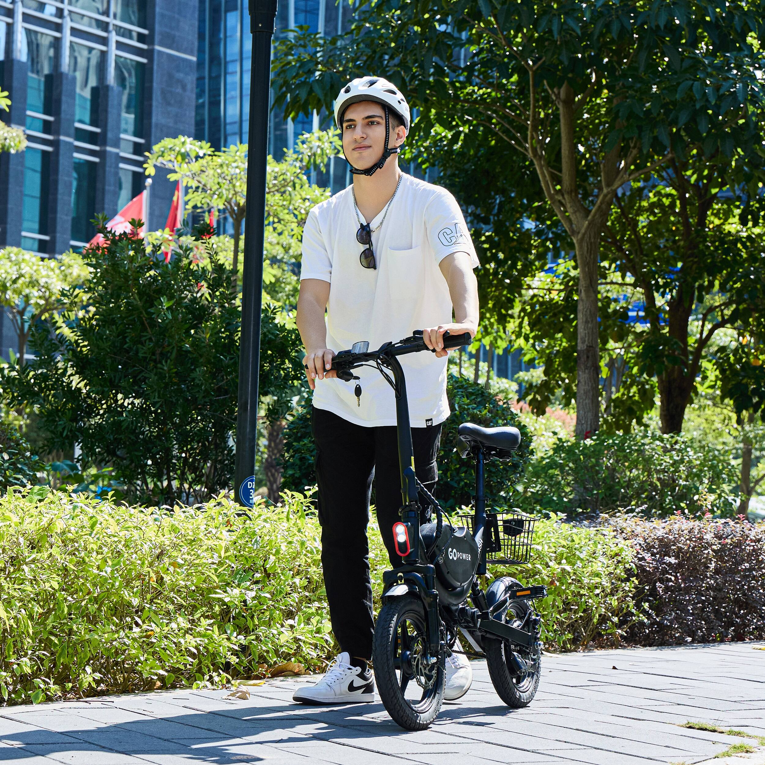 Alt View 2. GoPowerBike - GoPowerBike GoDash Foldable Compact Folding Adult Mini E-Bike | UL2849 Certified - Black.