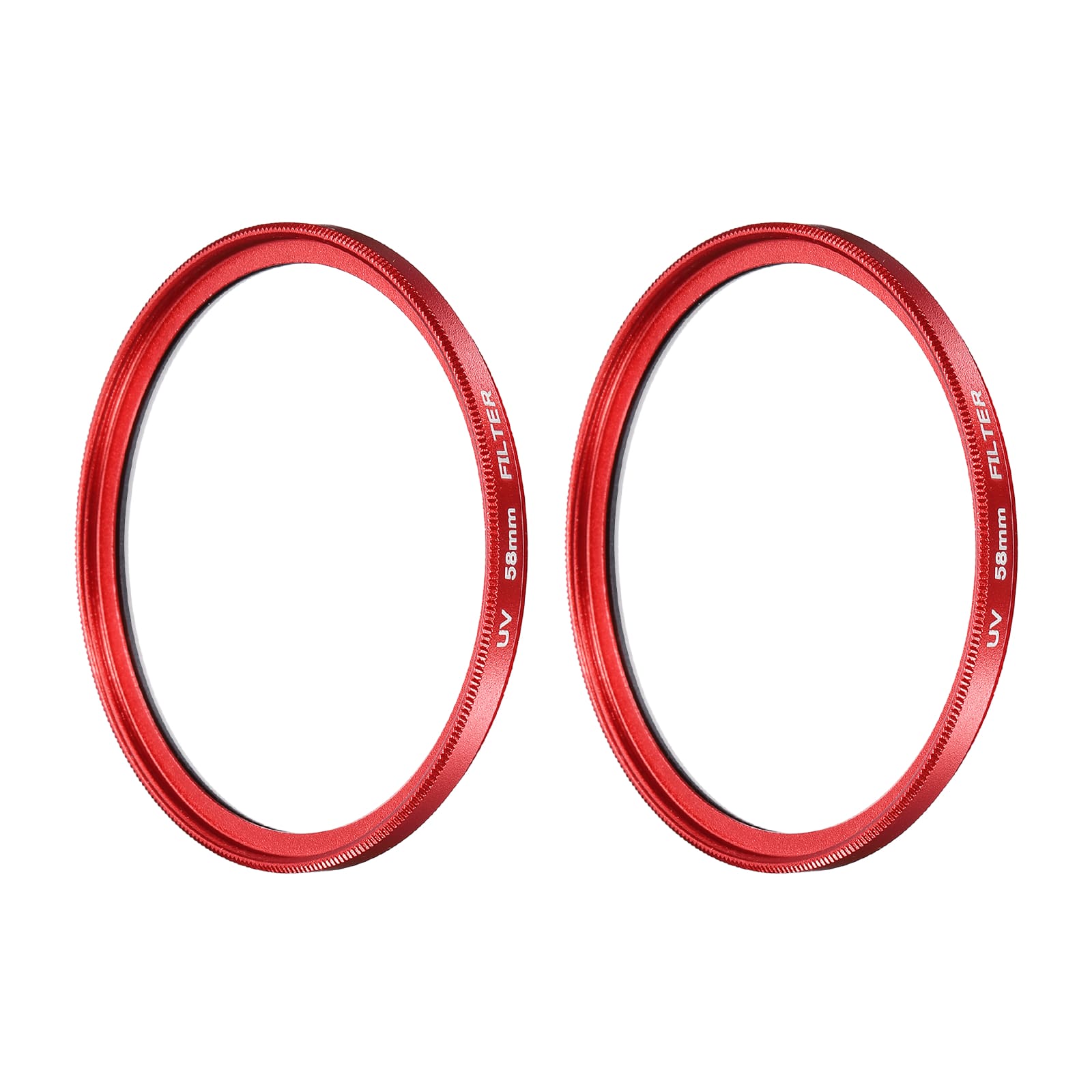 Unique Bargains - 58mm Ultra Slim Lens Filter 2pcs, Multi Coating Aluminum Circular Screw-in Protection for Photography
