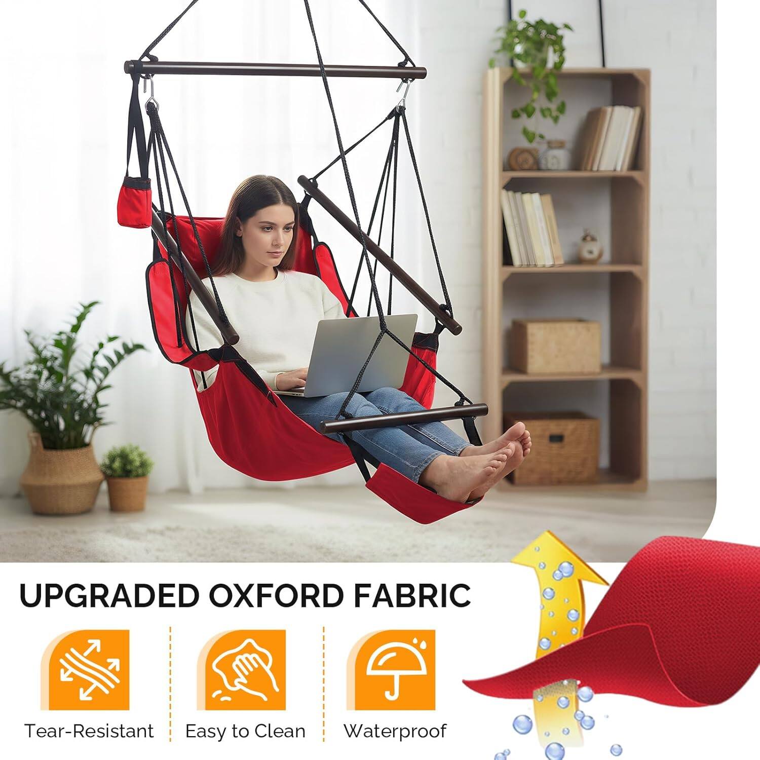 Winado 1PC Hammock Hanging Sky Chair, Air Deluxe Swing Seat with
