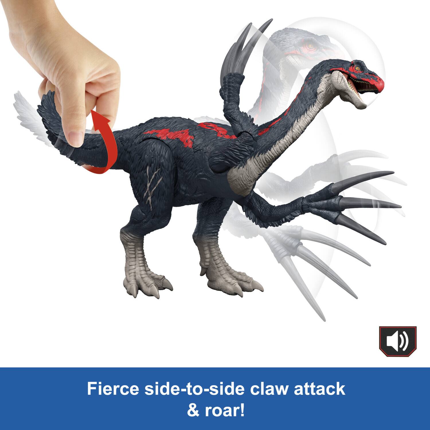 Fierce side-to-side claw attack & roar!
