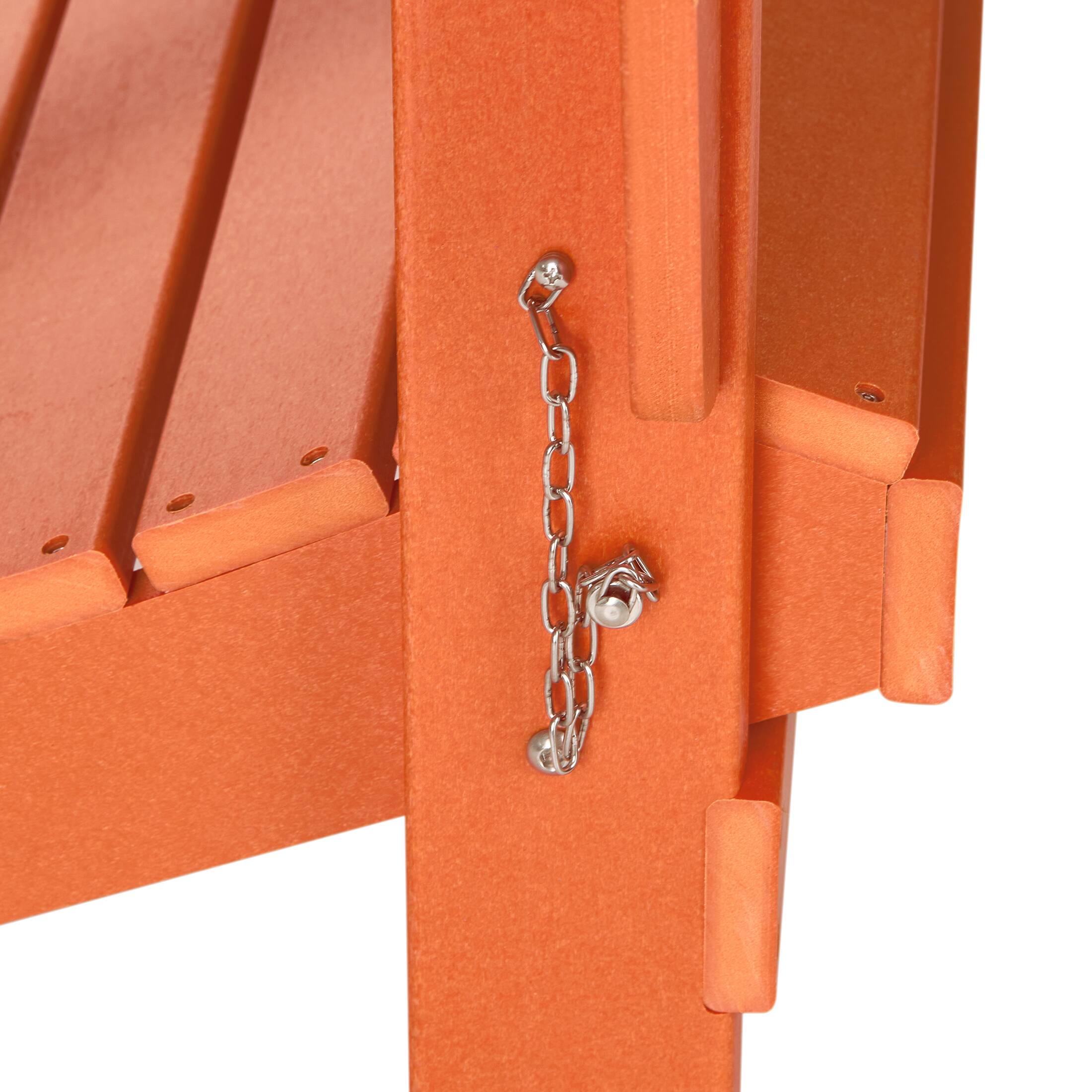 Alt View 6. WestinTrends - WestinTrends Malibu Outdoor HDPE Folding Poly Adirondack Chairs (Set of 2) - Orange.