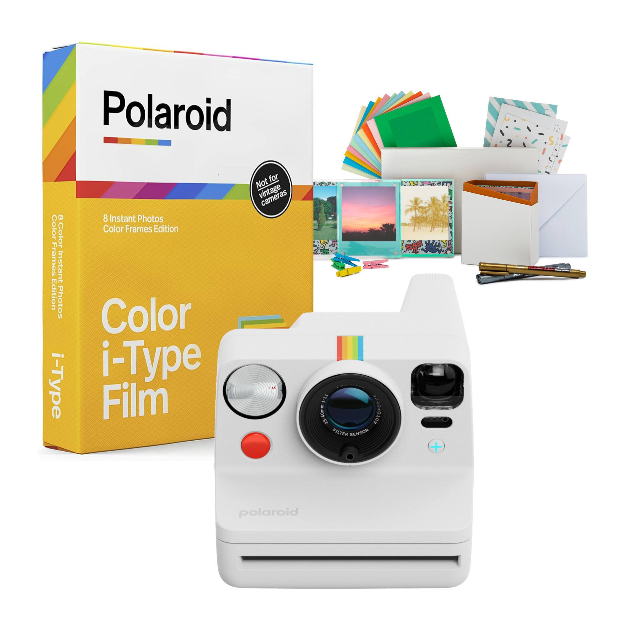 Polaroid - Now Plus Gen 3 White Instant Camera with Two Lens AF System Bundle