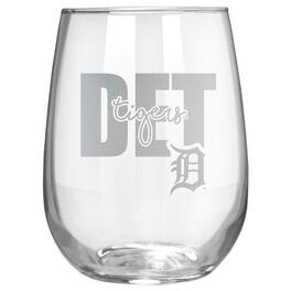 Great American Products - Detroit Tigers Etched 17oz. City Stemless Wine Glass - Multicolor