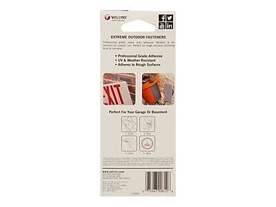 **VELCRO EXTREME OUTDOOR FASTENERS**

- Professional Grade Adhesive
- UV & Weather Resistant
- Adheres to Rough Surfaces

**Perfect For Your Garage Or Basement**

- Ideal for heavy-duty, outdoor use
- Perfect for rough surfaces including brick, wood, metal, and more

**Features:**
1. Strong Adhesion
2. Weather Resistance
3. Easy Installation

**Social Media Icons:**
- Facebook
- Twitter
- LinkedIn

**Website:**
www.velcro.com

**Barcode:**
[Barcode Image]

**Product Code:**
[Product Code]
