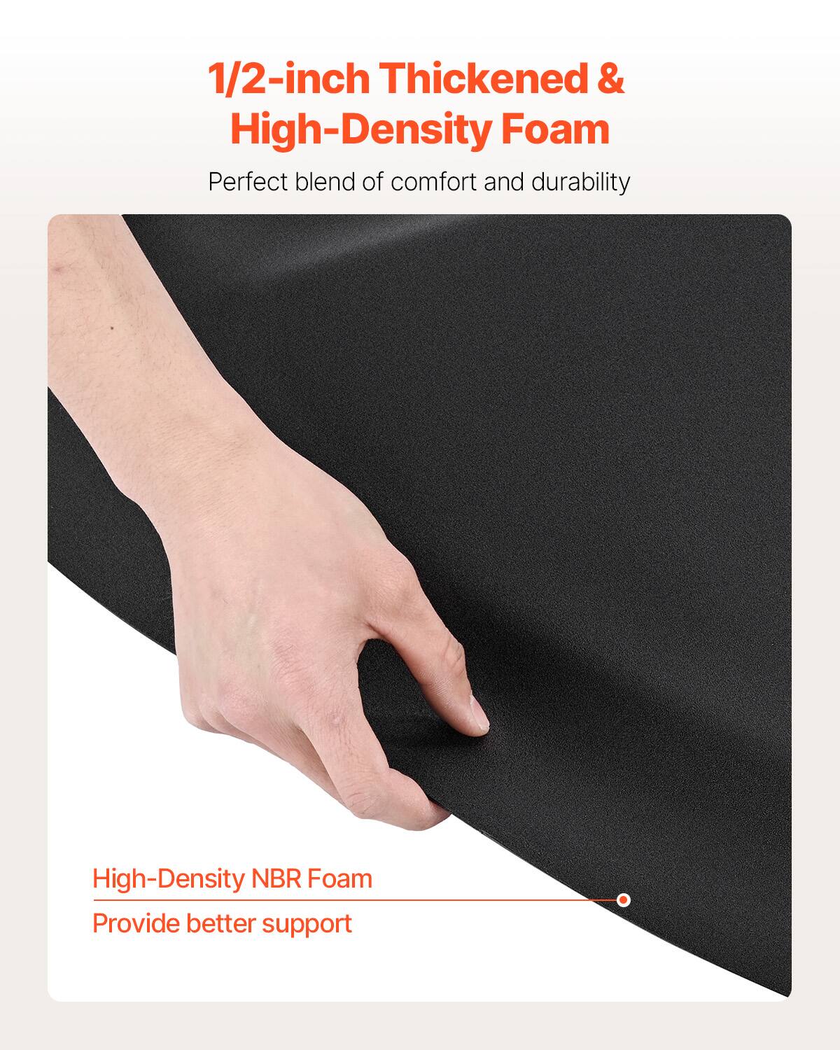 1/2-inch Thickened & High-Density Foam
Perfect blend of comfort and durability
High-Density NBR Foam
Provide better support