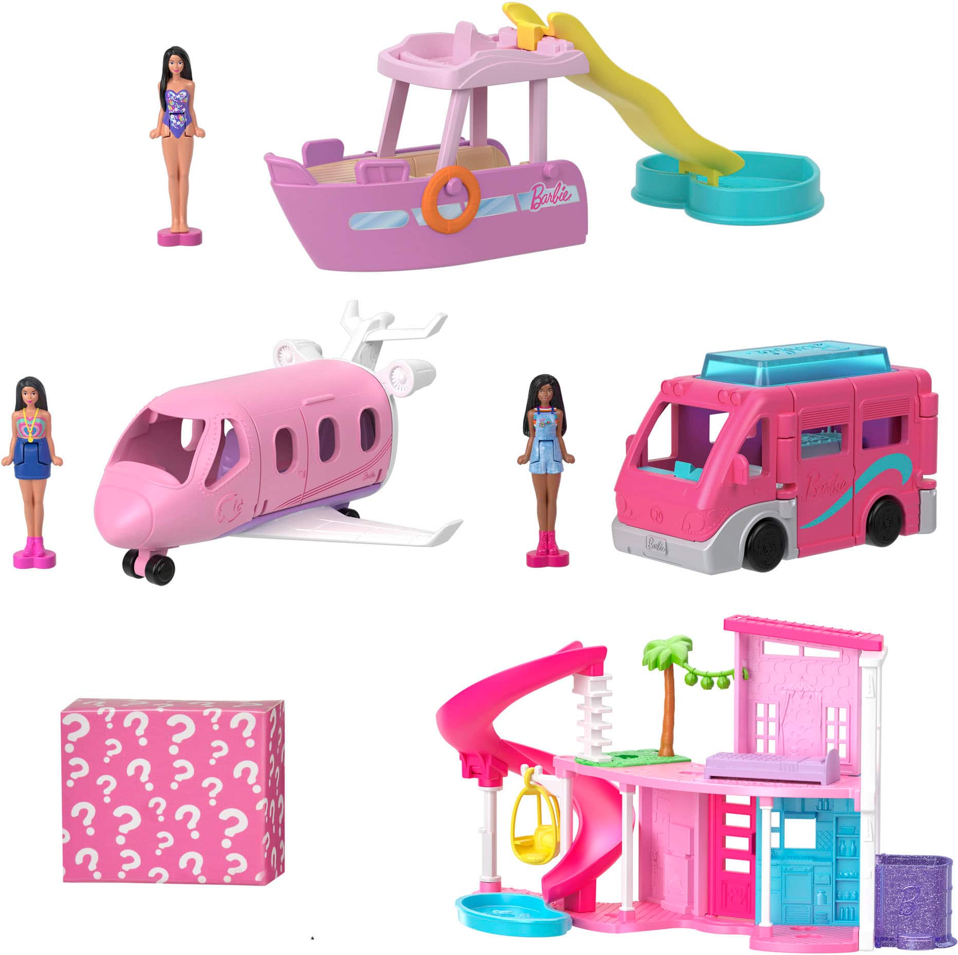 Barbie - Mini BarbieLand DreamHouse with 1.5" Dolls Playset - Front_Zoom
