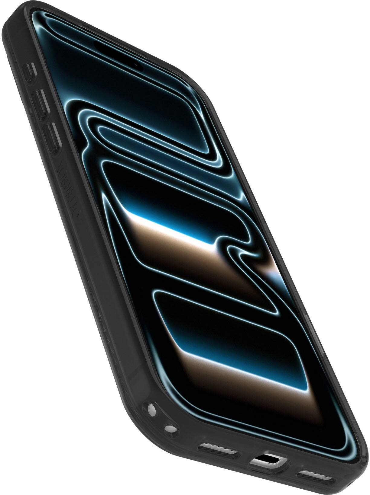 Back. OtterBox - Symmetry Series Stand Hard Shell for Apple iPhone 18 Pro Max and Apple iPhone 17 Pro Max - Umbra Black.