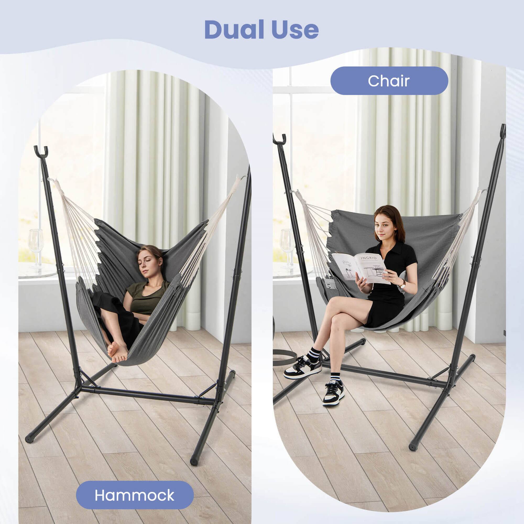 Dual Use

Hammock

Chair