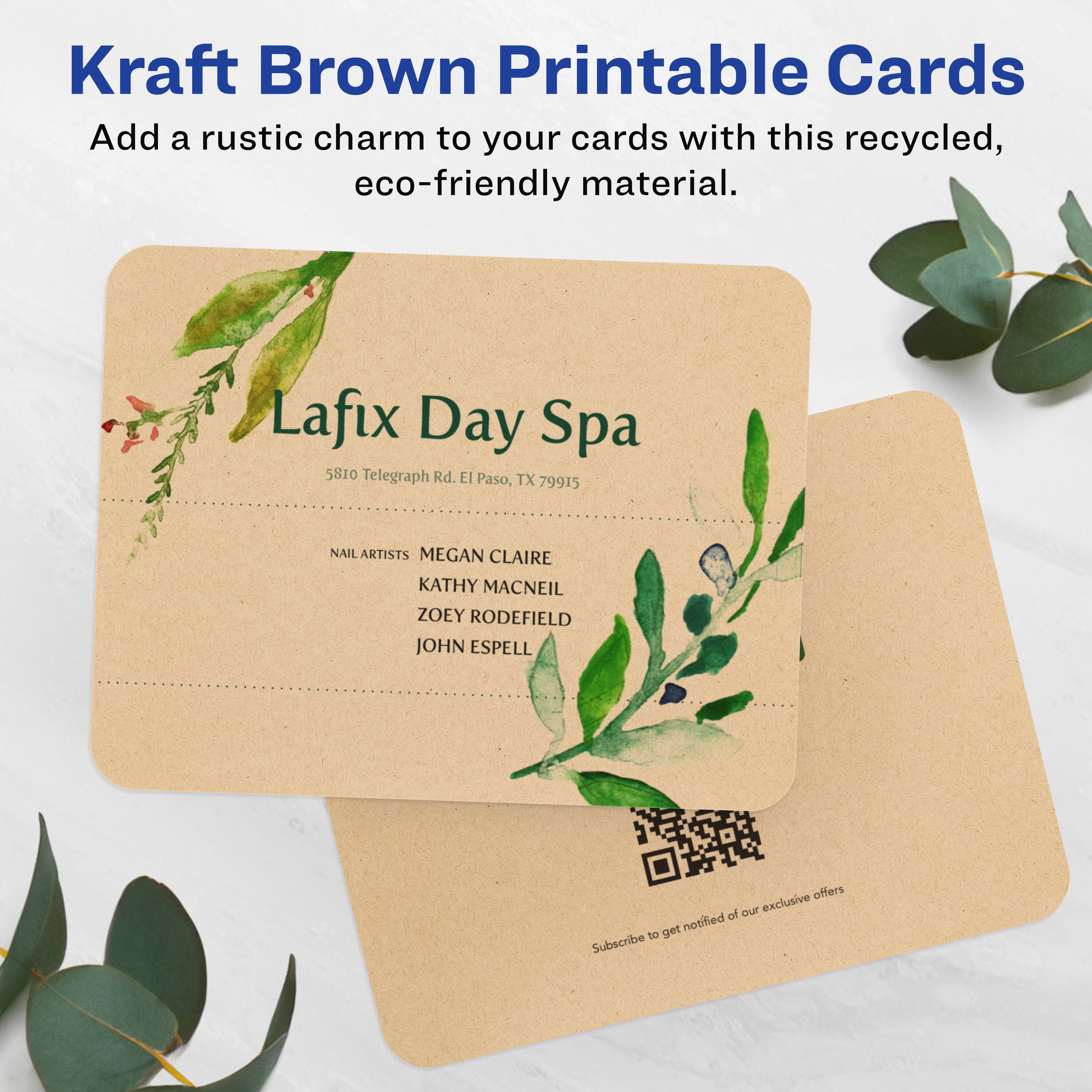Kraft Brown Printable Cards  
Add a rustic charm to your cards with this recycled, eco-friendly material.

Lafix Day Spa  
5810 Telegraph Rd. El Paso, TX 79915

NAIL ARTISTS  
MEGAN CLAIRE  
KATHY MACNEIL  
ZOEY RODEFIELD  
JOHN ESPELL

Subscribe to get notified of our exclusive offers