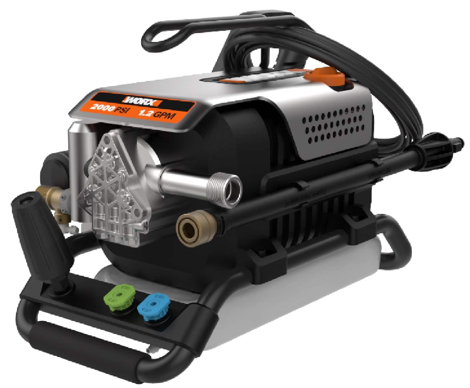 WORX - WG605 13 Amp 1800 PSI Electric Pressure Washer - Black - Front_Zoom