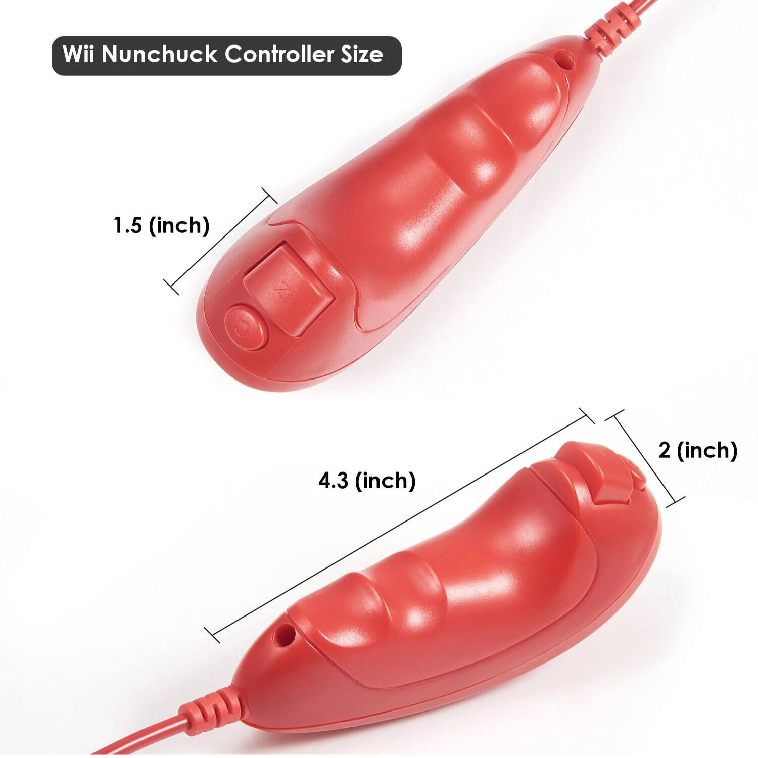 Wii Nunchuck Controller Size

1.5 (inch)

4.3 (inch)

2 (inch)