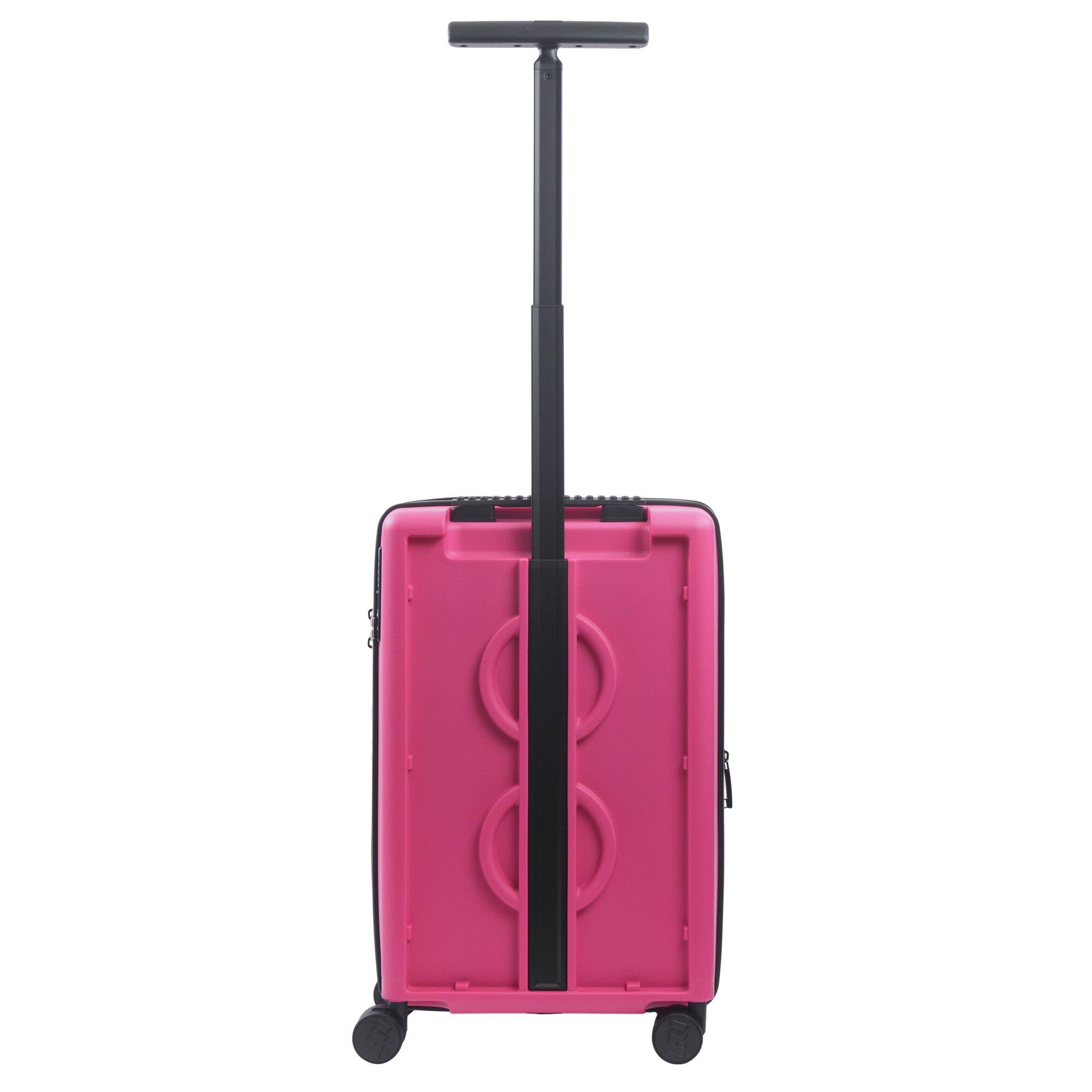 Back. LEGO - Signature Brick 2x3 Trolley Expandable 21.5 inch carry-on luggage - PINK.