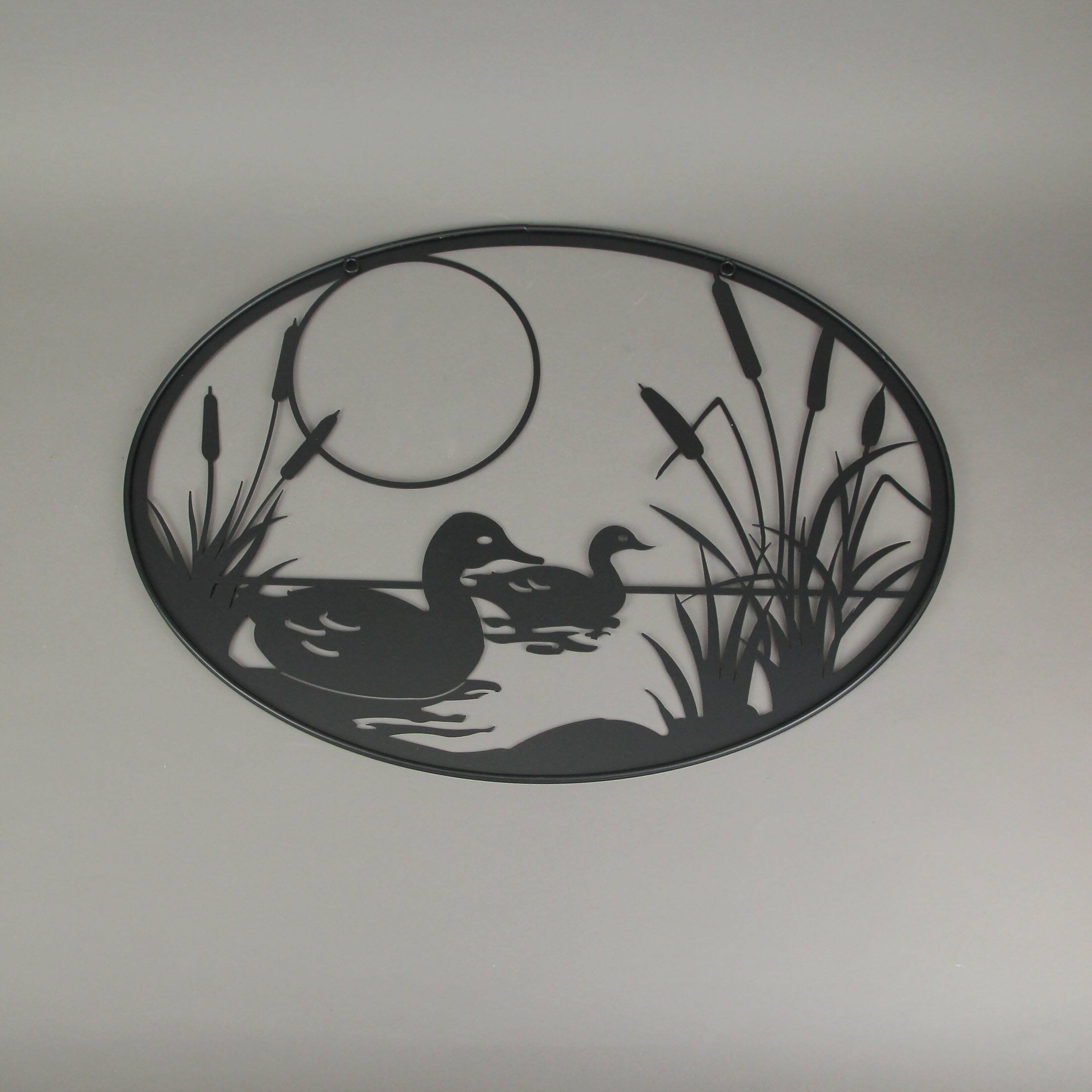Alt View 4. Mayrich Company - Set of 2 Black Metal Goose And Ducks Wall Art Decorative Sculpture Home Decor - Black.