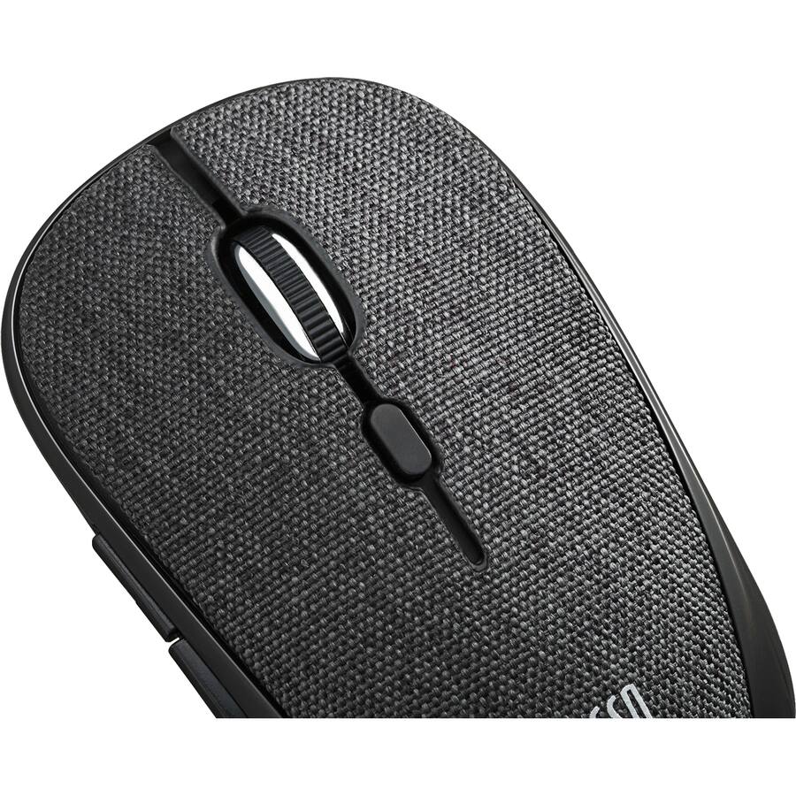 Alt View 3. Adesso - Adesso iMouse S80B - Wireless Fabric Optical Mini Mouse (Black) - Optical - Wireless - 30 ft - Radio Frequency - 2.40 - Black.
