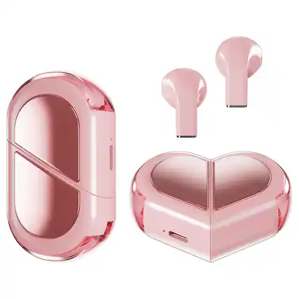 Front. YONWAY - Heart Wireless Earbud for Small Ears Canals Women, Mini Invisible Earbuds Wireless Bluetooth for iPhone Android.