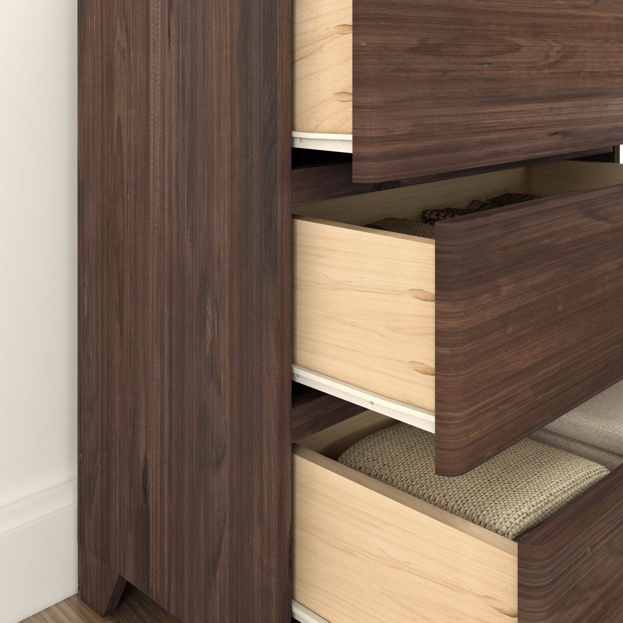 Alt View 3. Plank+Beam - Plank+Beam Modern Farmhouse 3 Drawer Dresser, Barnwood Brown - Barnwood Brown.