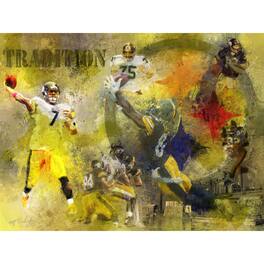 Deacon Jones Foundation - Pittsburgh Steelers "Legacy to the Future" Fine Art Canvas Print 36" x 48" by Artist Mark Trubisky - Multicolor