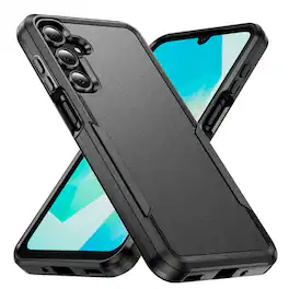 Entronix - Case Compatible with Galaxy A17 - Soft-Touch Dual-Layer Sleek Cover - Black
