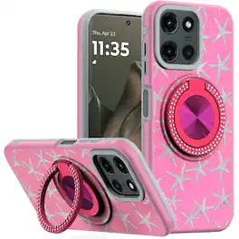 Kitcheniva - Luxury Printed Ring Holder Case For Motorola Edge 2025 1 - Multicolor