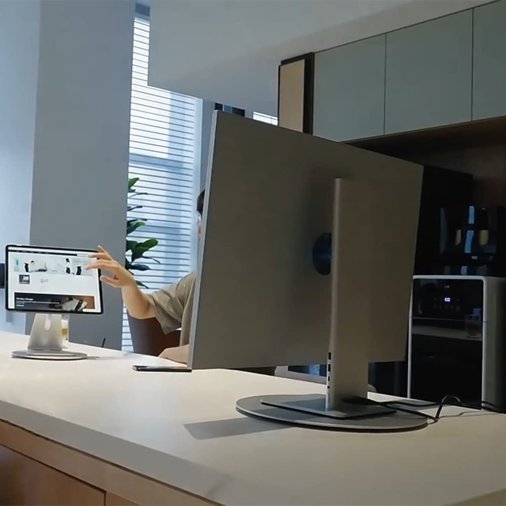 Alt View 4. ThinkLink Electronic - Aluminum 360 Rotation Monitor Swivel Base Computer Screen Turntable Stand Flat Panel Rotating Mat Imac Laptop - Default.