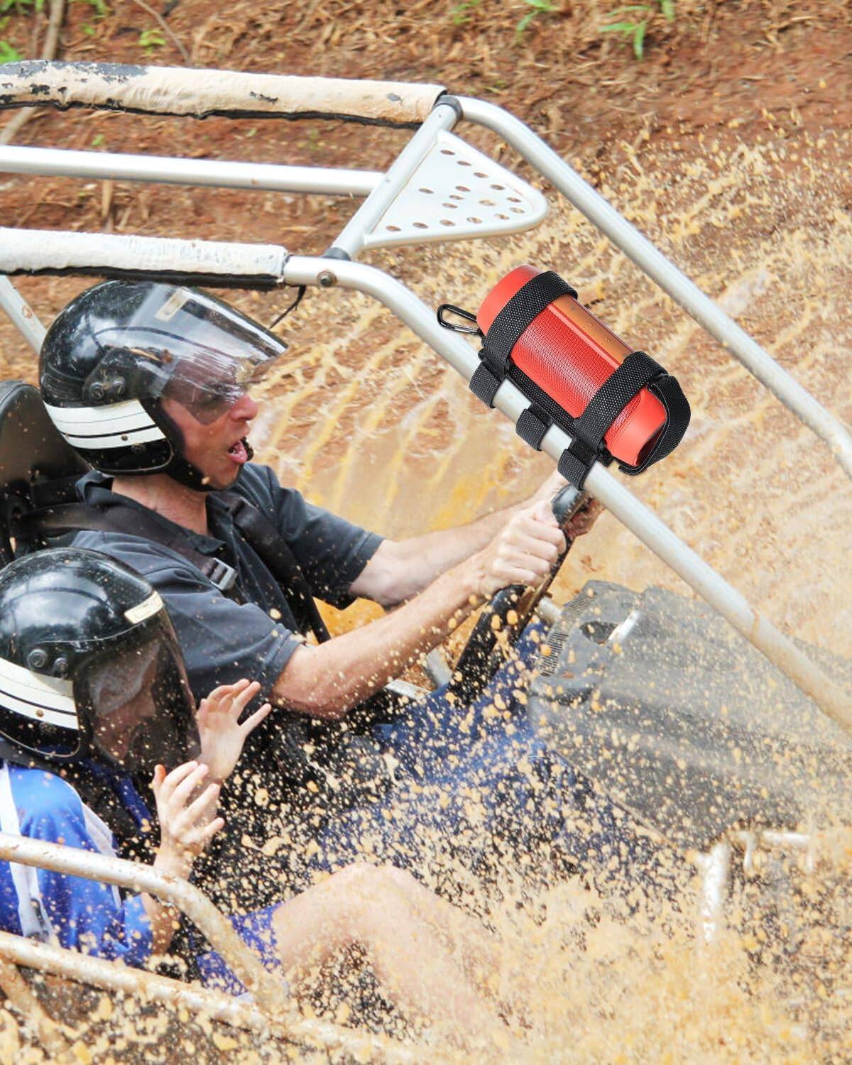 Back. Stamp n Camp - GOFORWILD Portable Speaker Mount, Waterproof Strap for Bluetooth Wireless Speakers, Compatible with Golf Cart.