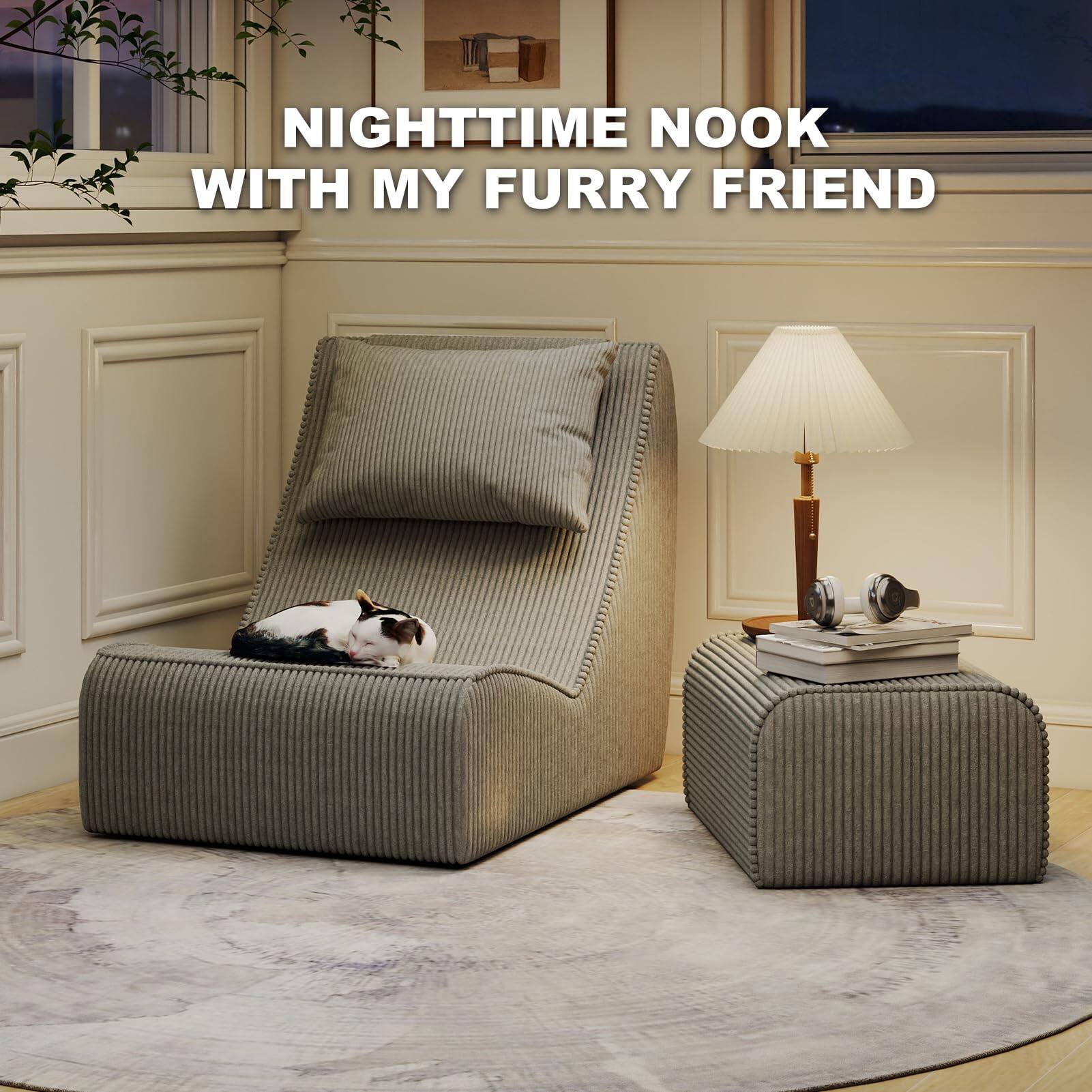 NIGHTTIME NOOK WITH MY FURRY FRIEND