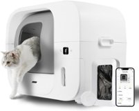 Furbulous - True Odor-Free Self Cleaning & Packing Litter Box, Automatic Cat Litter Box with Self-Pack, Refill System, APP Control - White - Front_Zoom