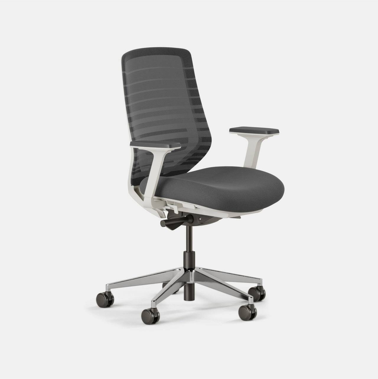 Angle. Branch Furniture - Branch Ergonomic Chair – Adjustable Office Chair for All-Day Comfort with Lumbar Support and Recycled Mesh Back - Graphite.