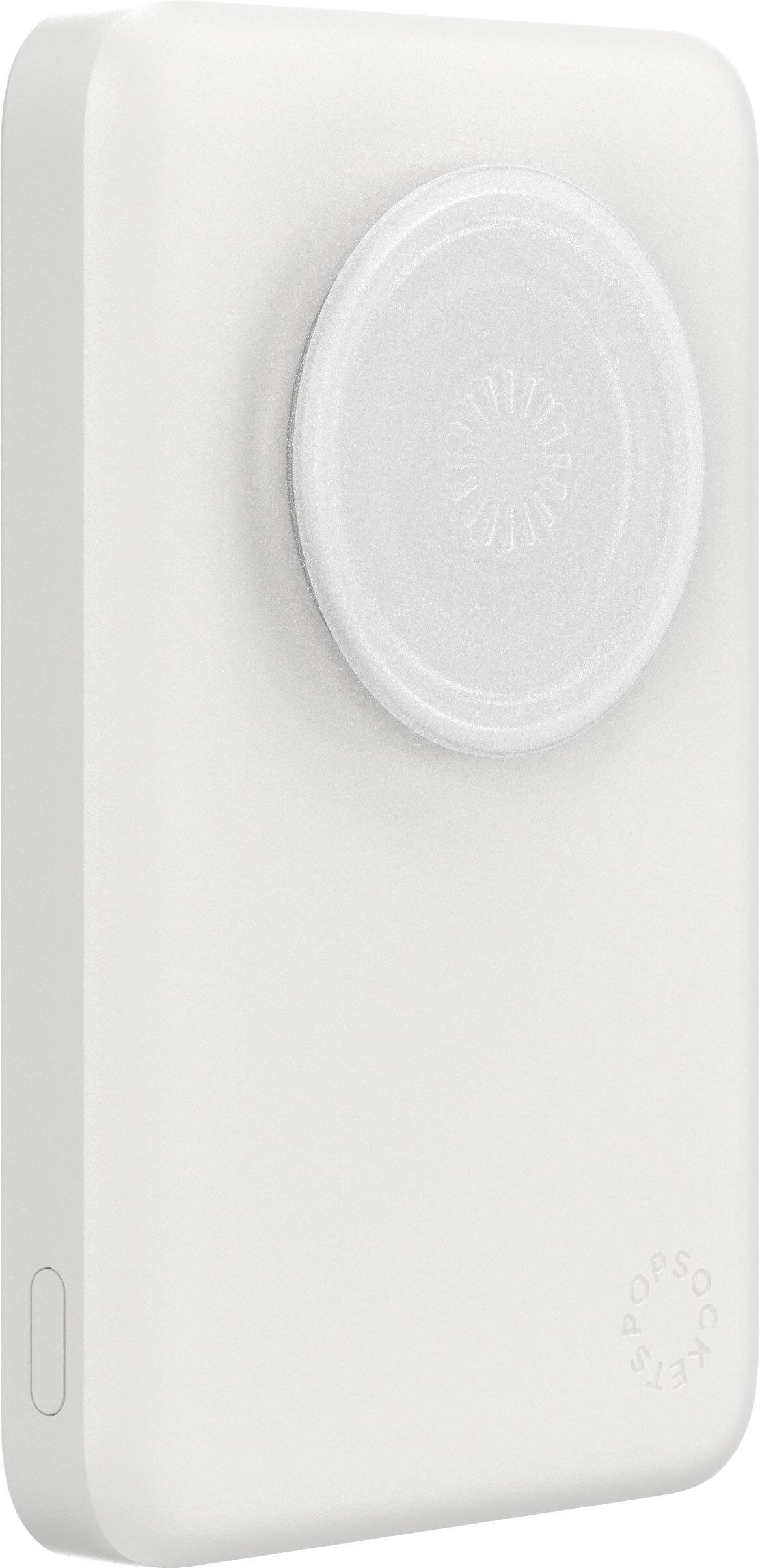Angle. PopSockets - MagSafe PowerPack - White.