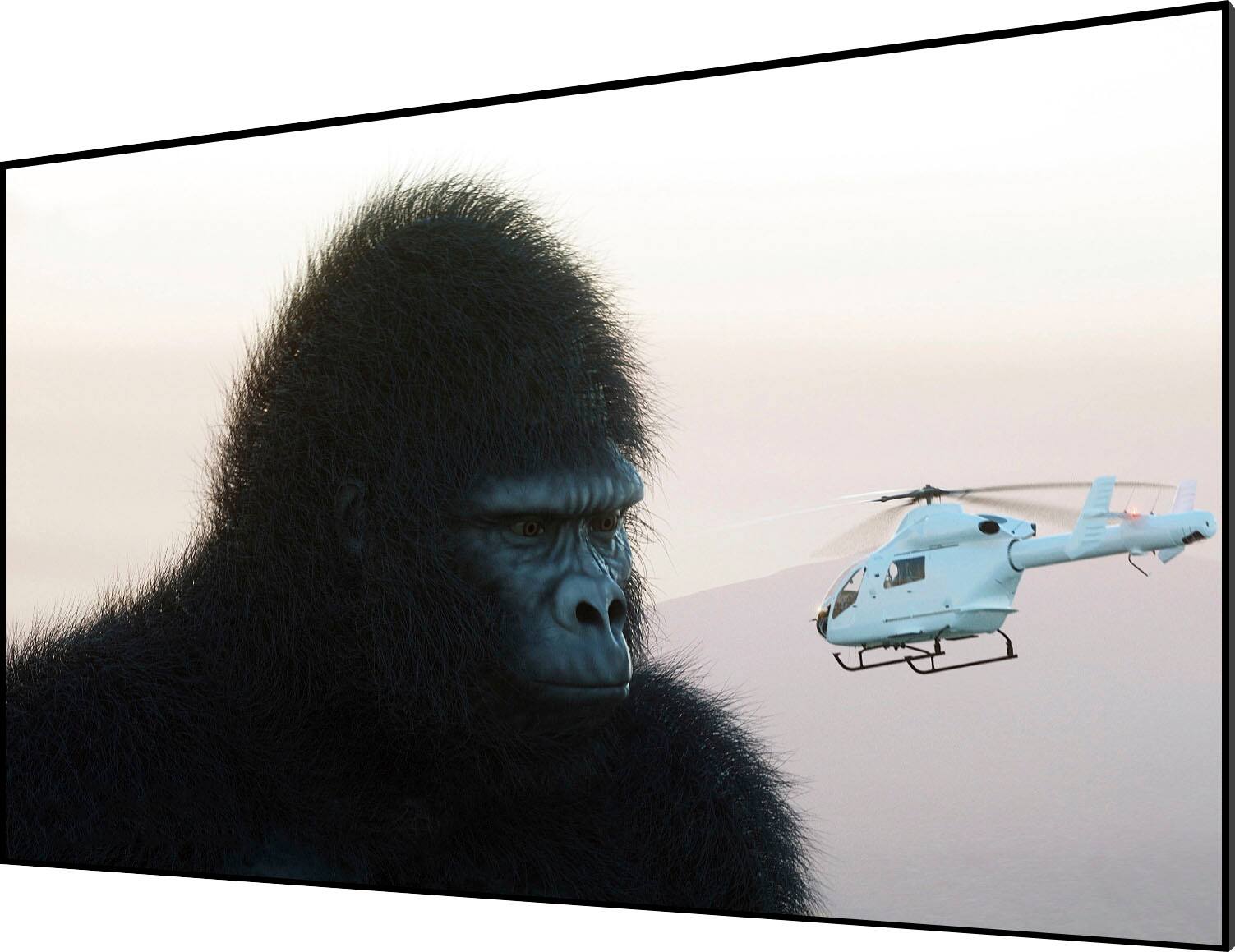 Alt View 31. AWOL Vision - 135" Fixed Frame Projector Screen, 4K/8K UHD Active 3D Compatible with Standard, Short Throw and UST Projectors - Matte White.